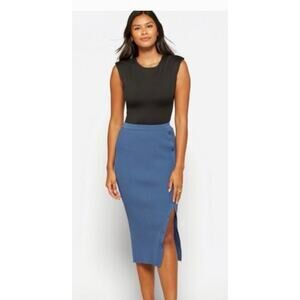 WAYF women's knit maxi skirt blue Size Medium office work wear Stitch fix church